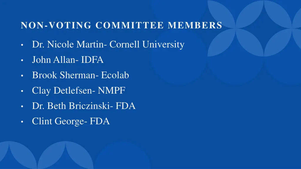 non voting committee members