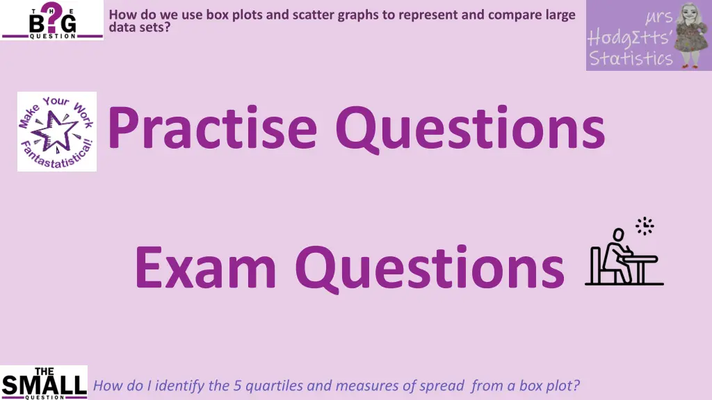 how do we use box plots and scatter graphs 34