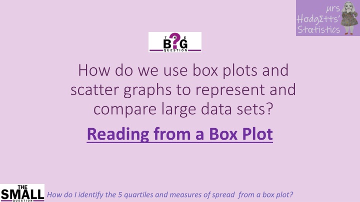 how do we use box plots and scatter graphs