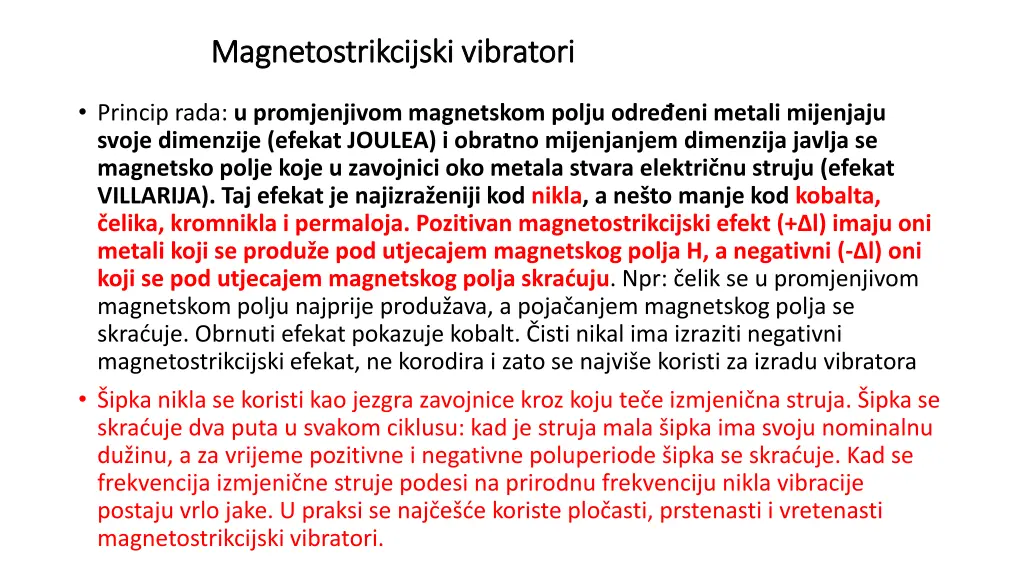magnetostrikcijski magnetostrikcijski vibratori