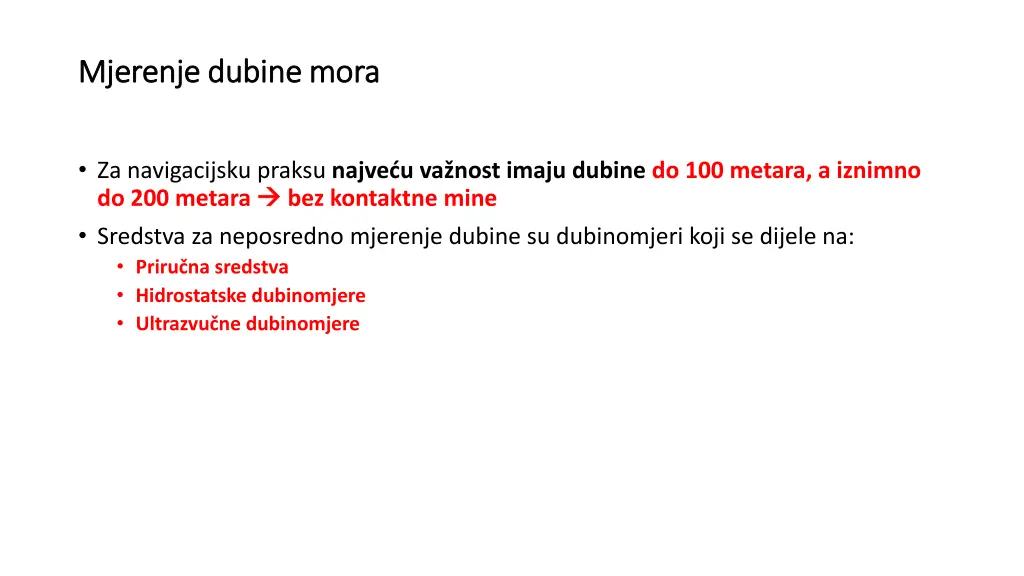 mjerenje dubine mora mjerenje dubine mora