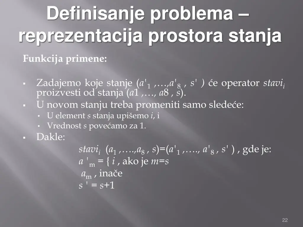 definisanje problema reprezentacija prostora 10