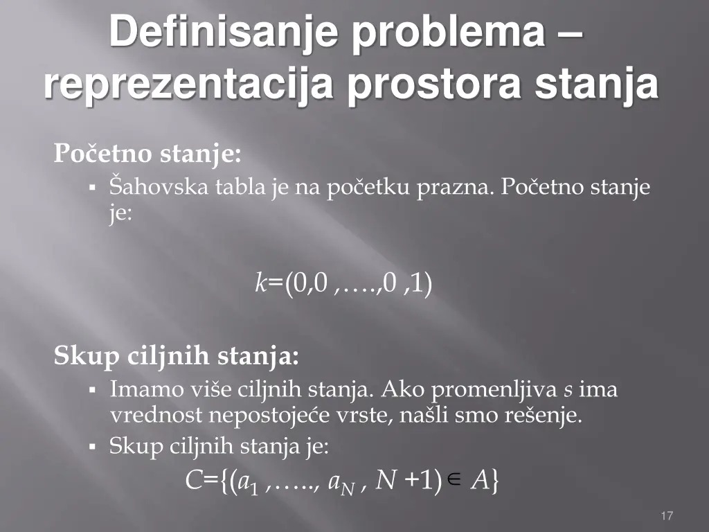 definisanje problema reprezentacija prostora 5
