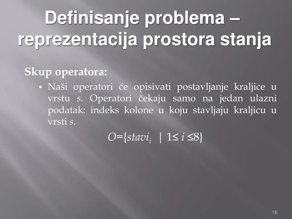 definisanje problema reprezentacija prostora 6
