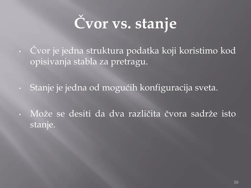 vor vs stanje