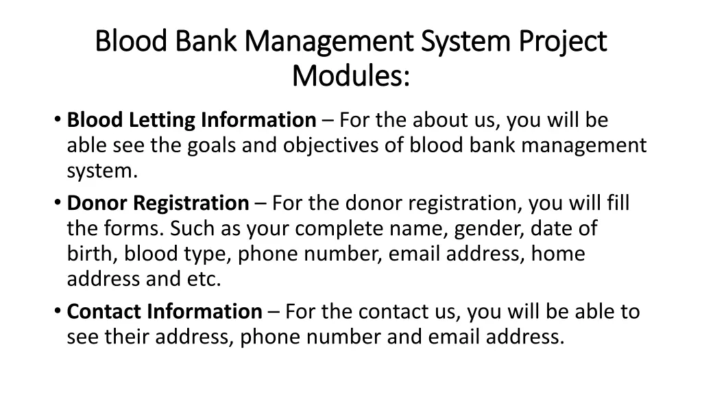blood bank management system project blood bank 2