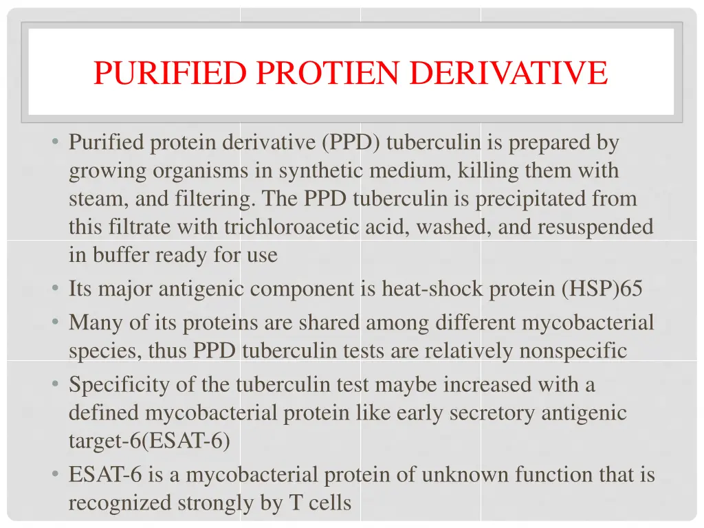 purified protien derivative