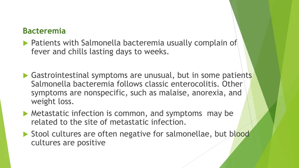 bacteremia patients with salmonella bacteremia