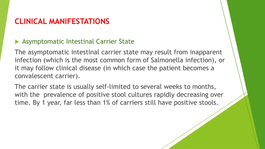 clinical manifestations