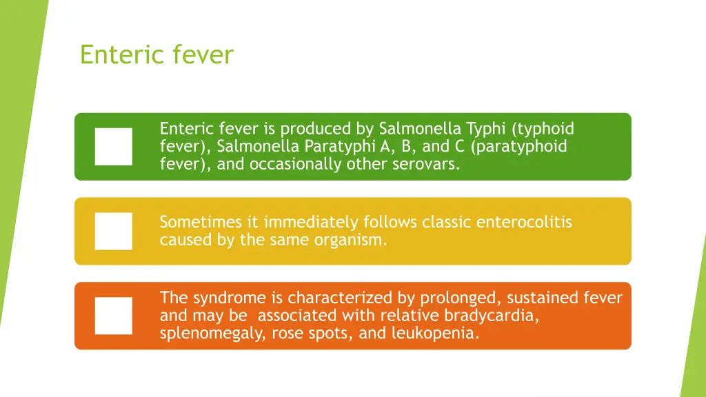 enteric fever