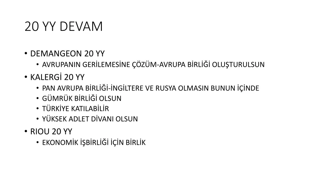 20 yy devam
