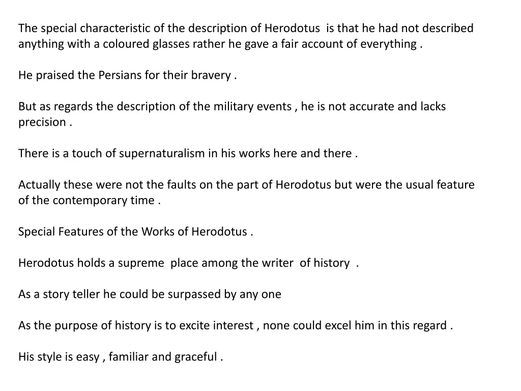 the special characteristic of the description