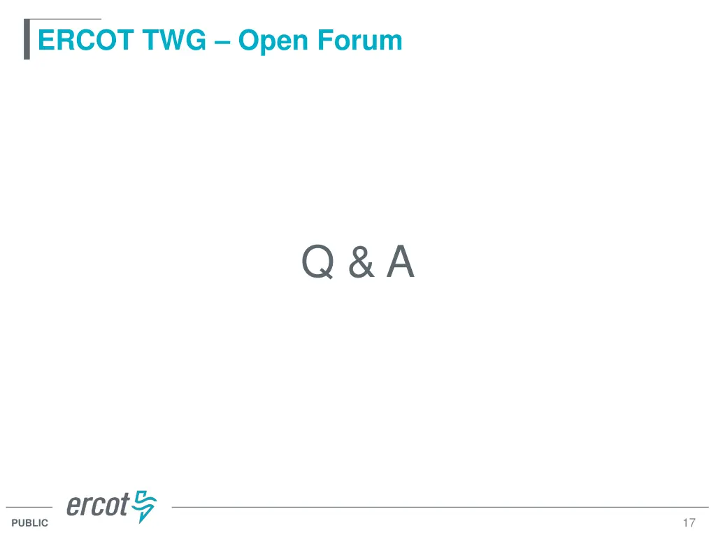 ercot twg open forum
