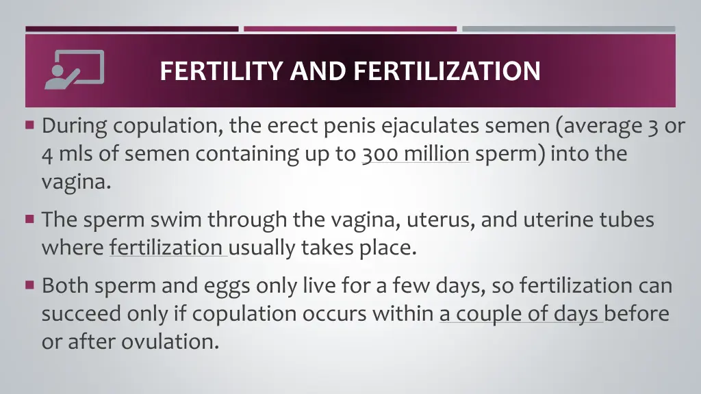 fertility and fertilization