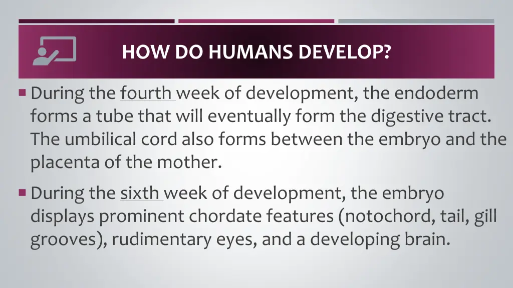 how do humans develop 1