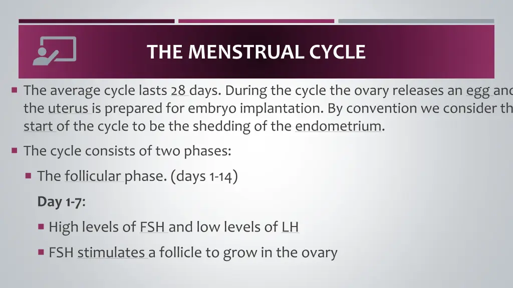 the menstrual cycle 1