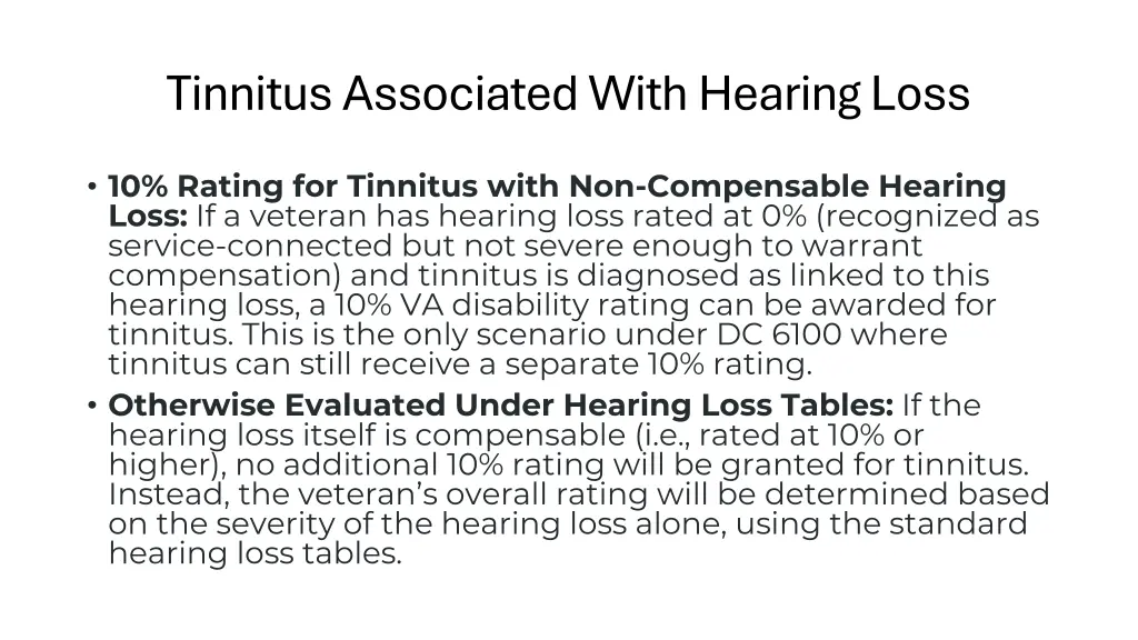 tinnitus associated with hearing loss