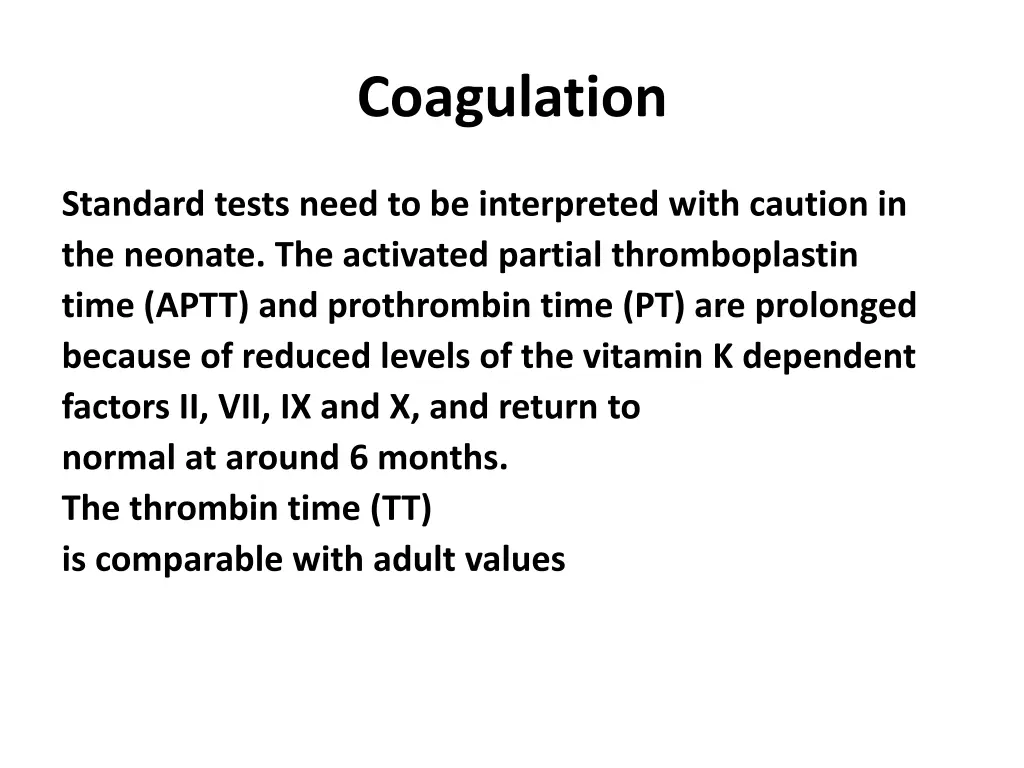 coagulation