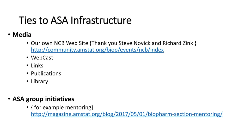 ties ties to asa to asa infrastructure