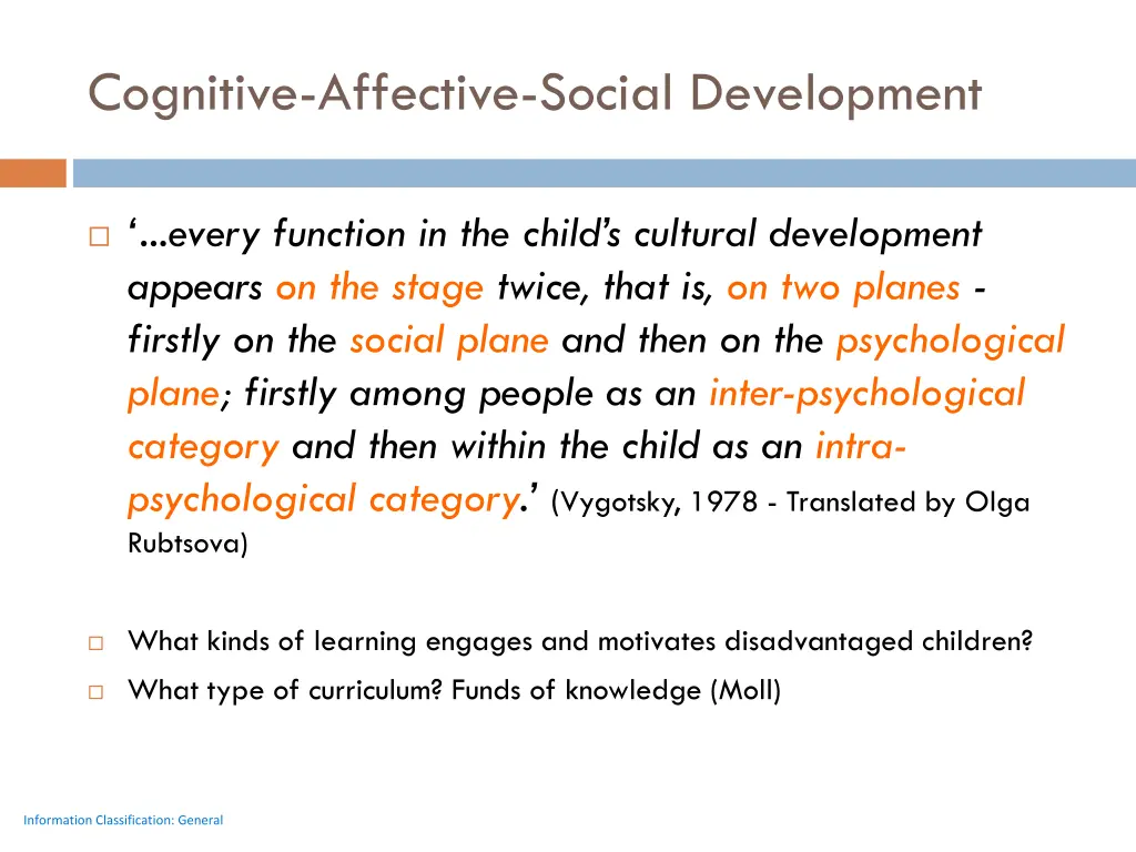 cognitive affective social development
