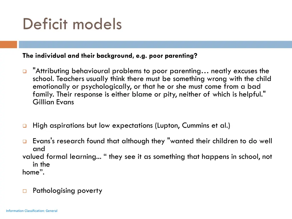 deficit models