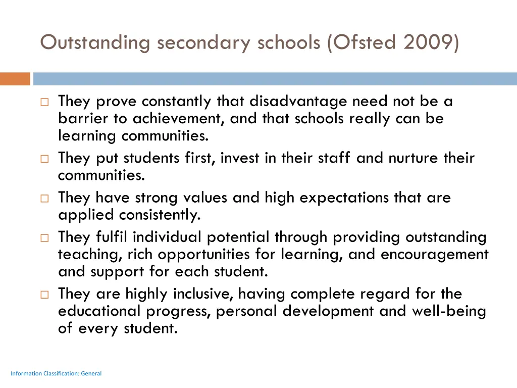 outstanding secondary schools ofsted 2009 1