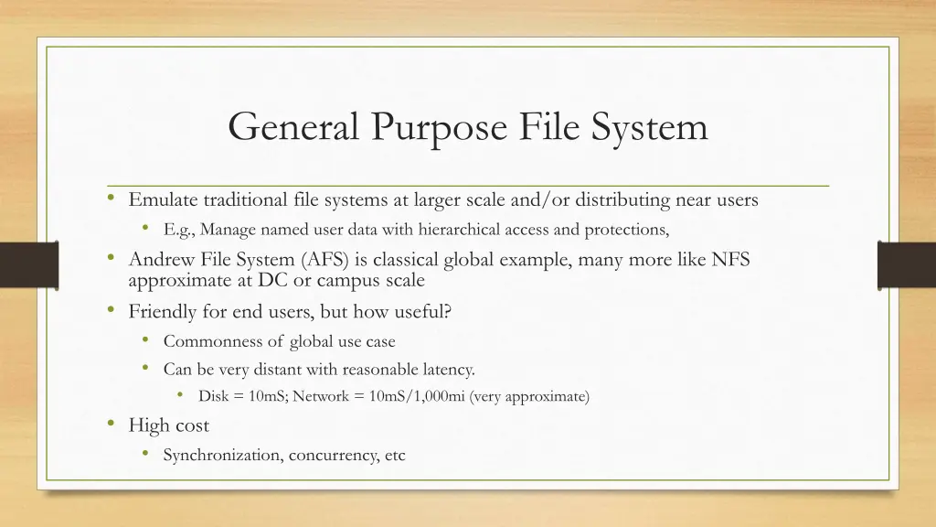 general purpose file system