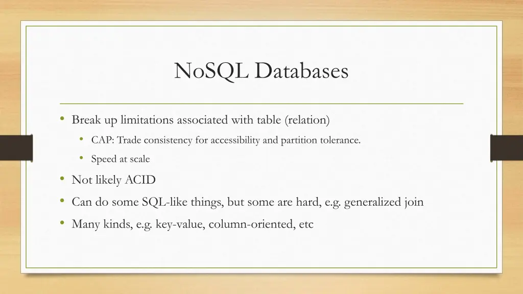 nosql databases