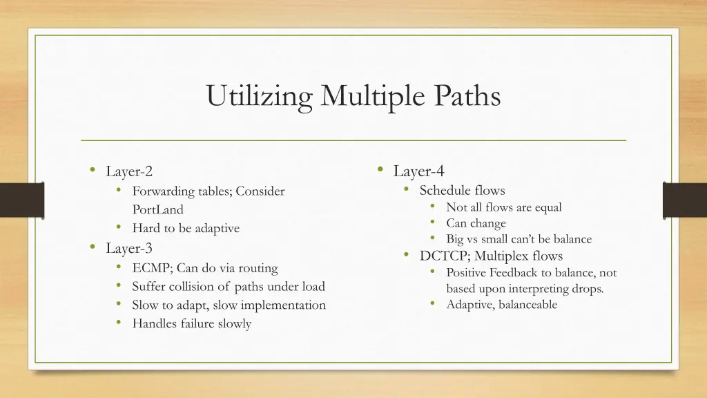 utilizing multiple paths