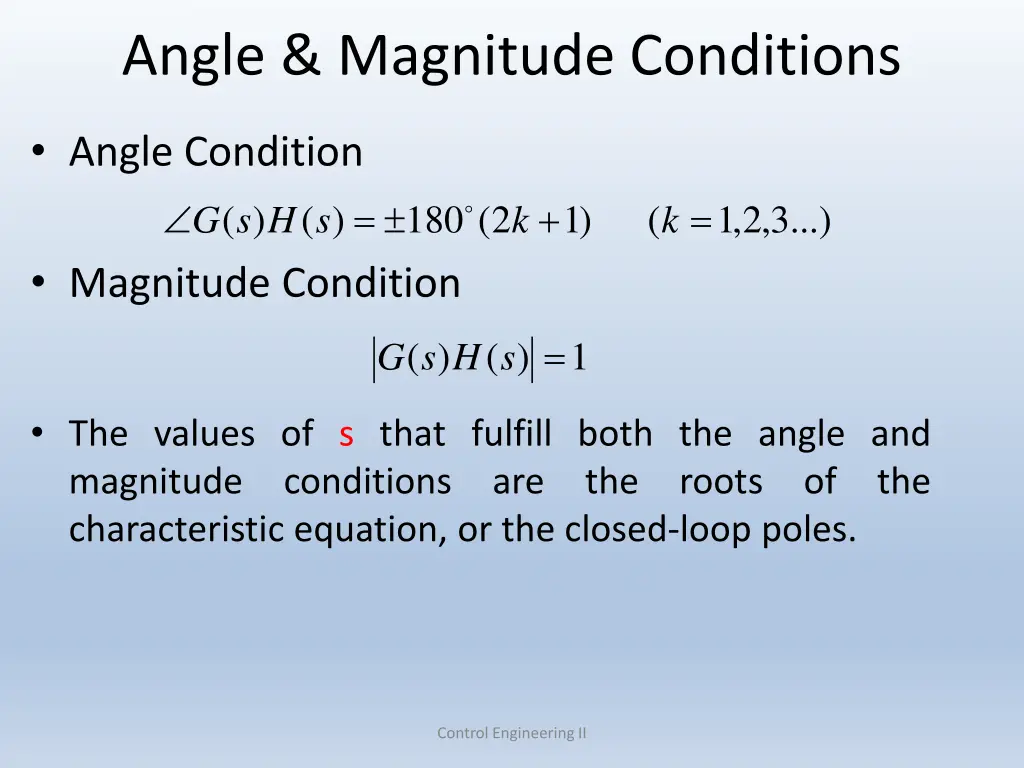 angle magnitude conditions