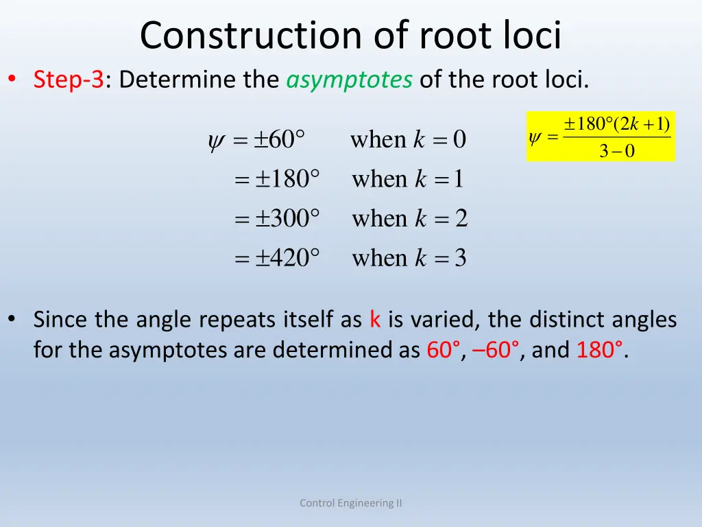 construction of root loci step 3 determine 2