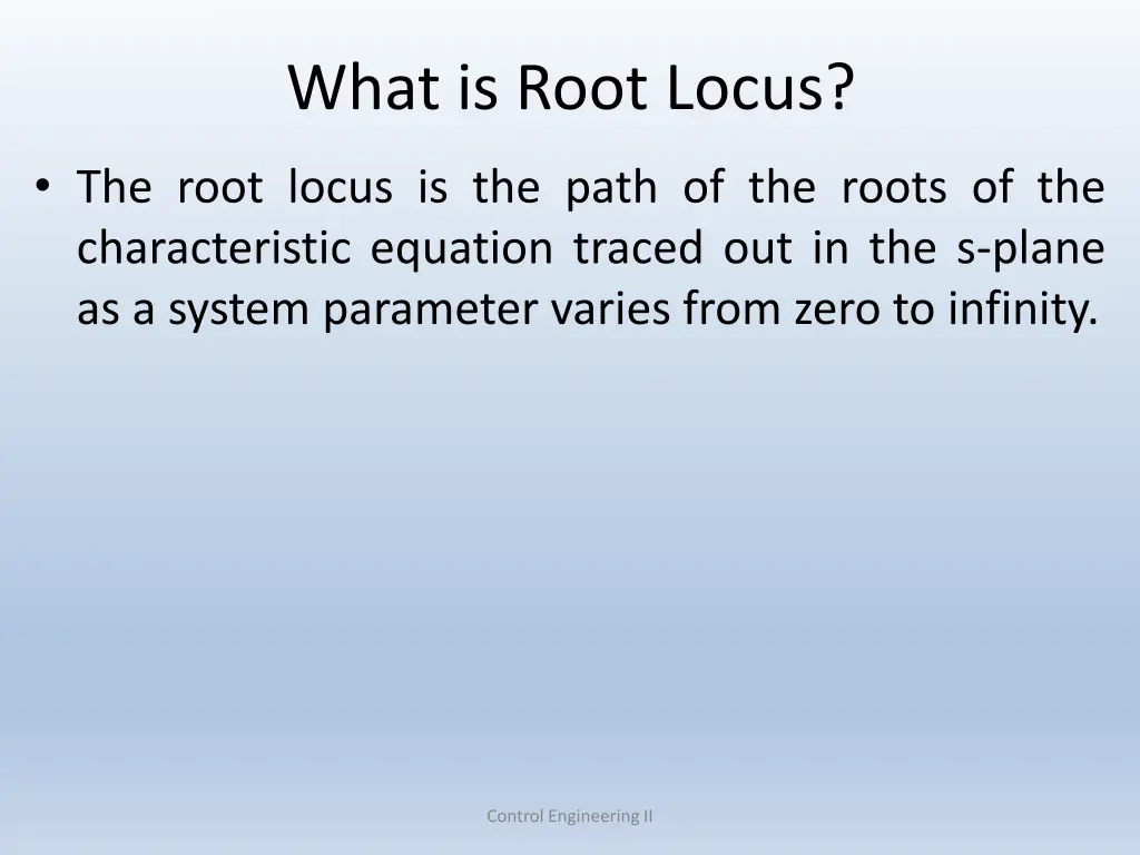 what is root locus