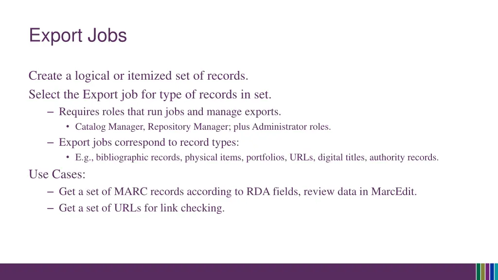 export jobs