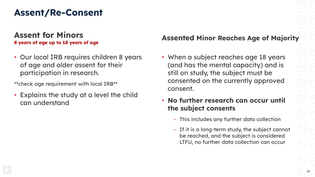 assent re consent