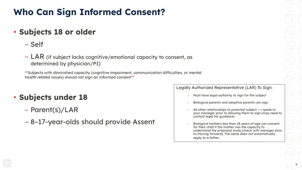 who can sign informed consent