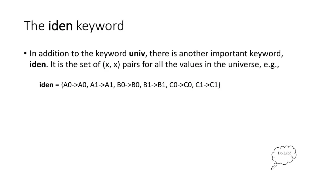the iden iden keyword