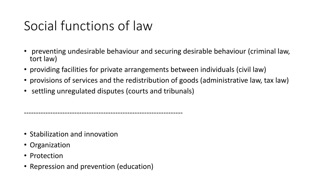 social functions of law