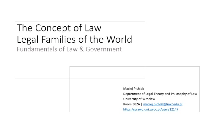 the concept of law legal families of the world