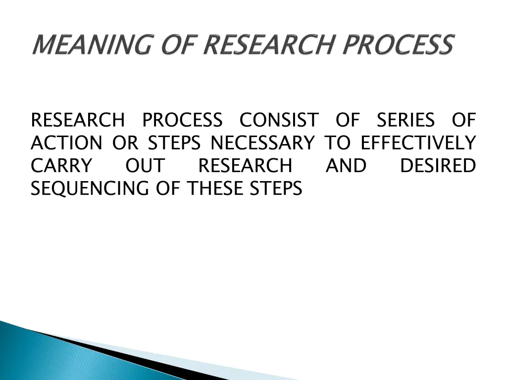 research process consist of series of action