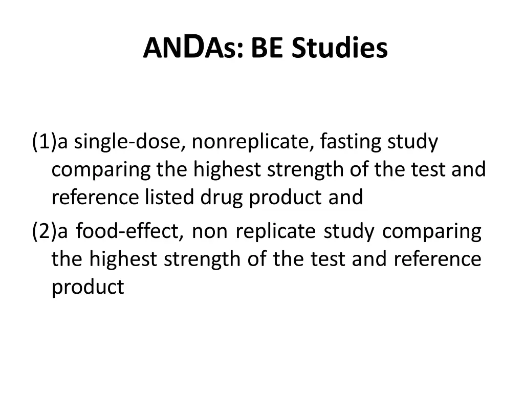 an d as be studies