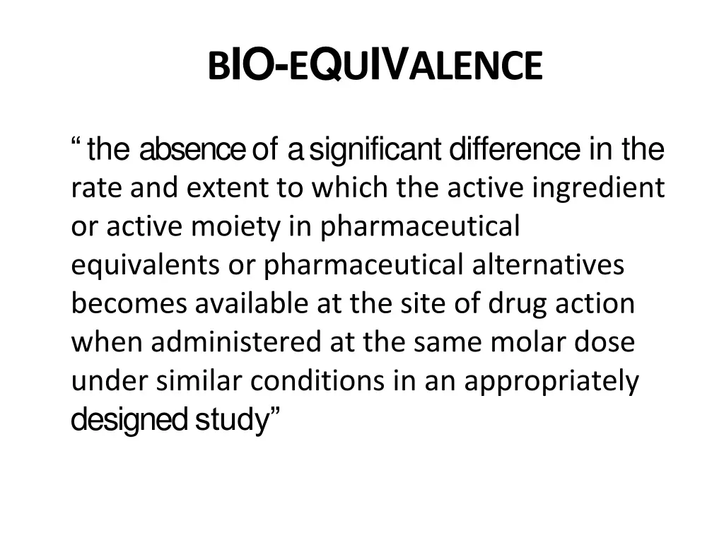 b io e q u iv alence