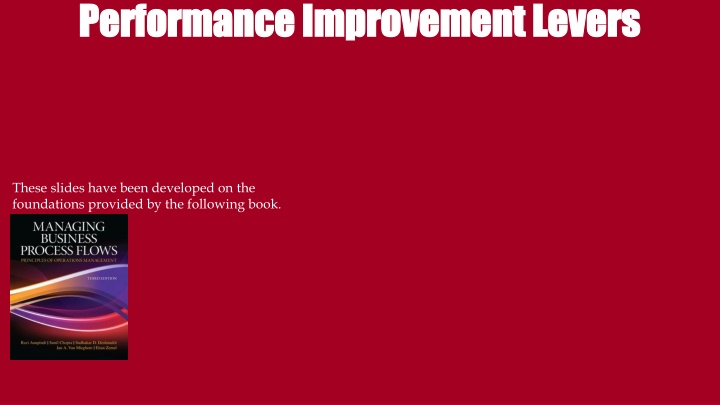 performance improvement levers performance