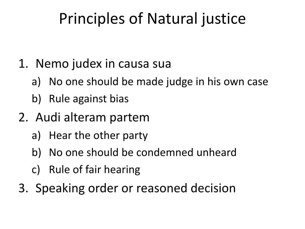 principles of natural justice