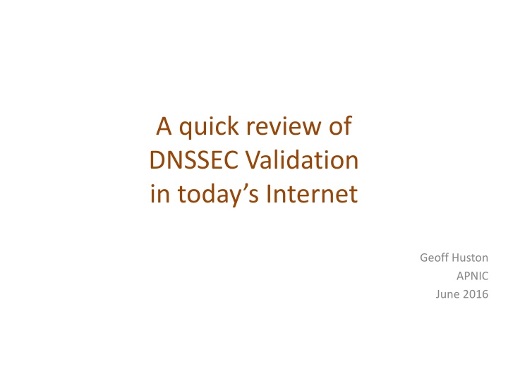 a quick review of dnssec validation in today