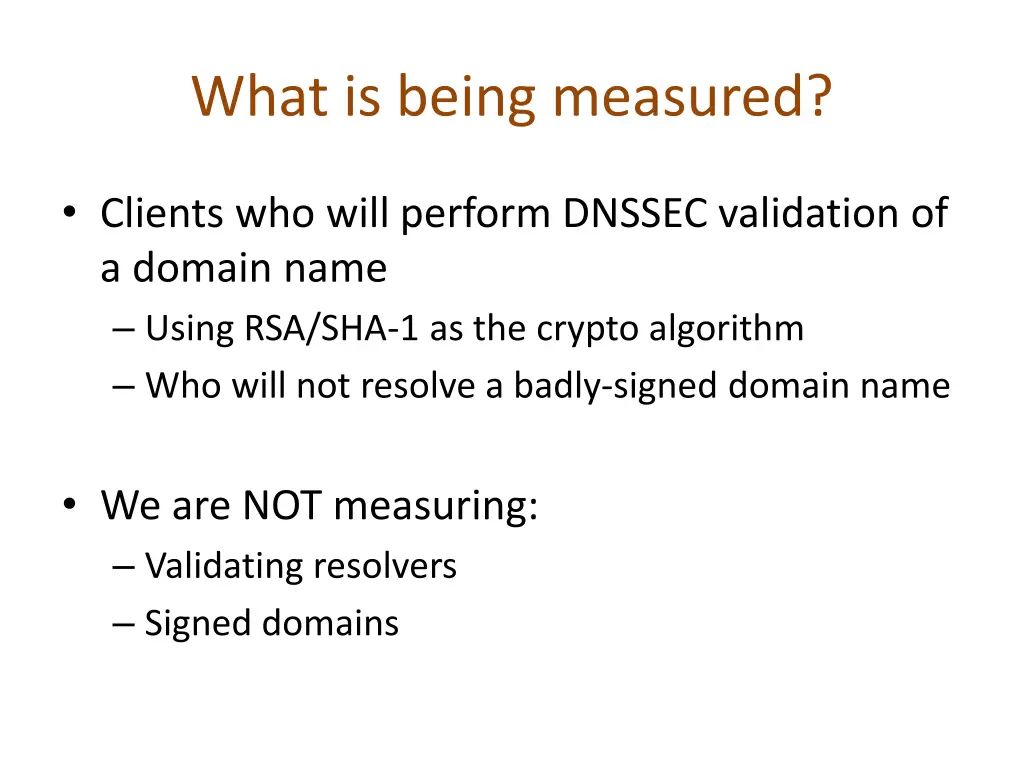 what is being measured