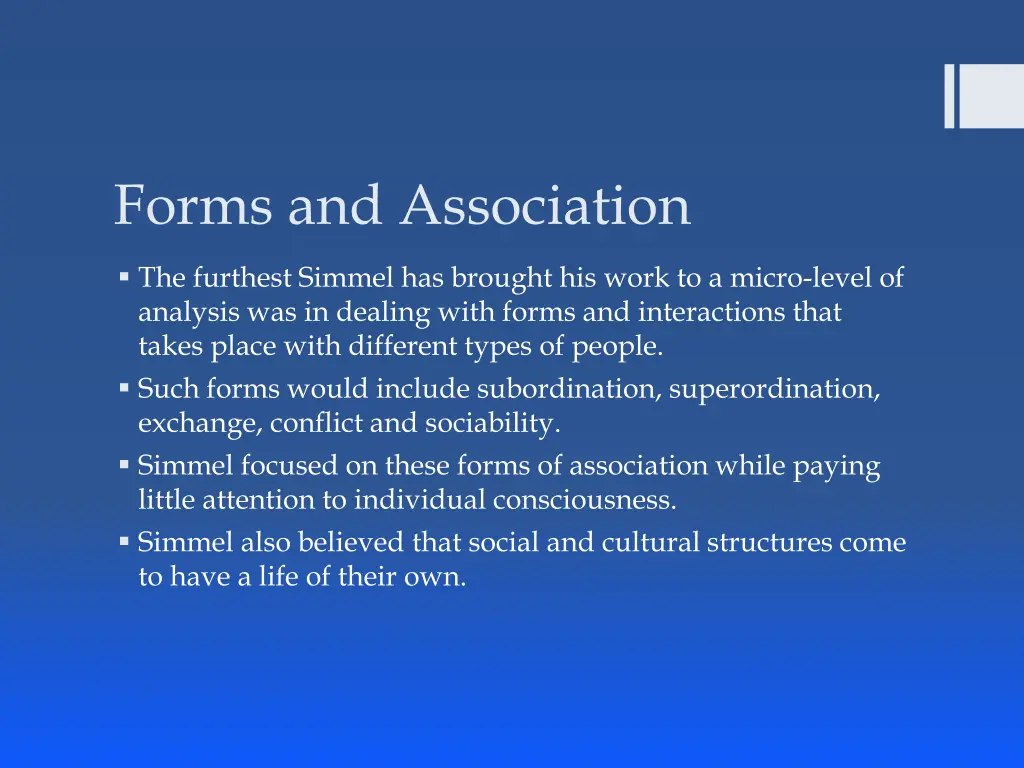 forms and association
