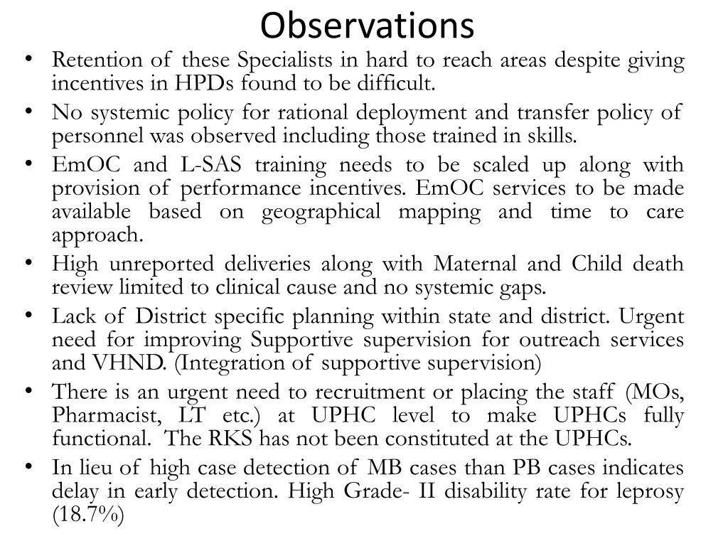 observations