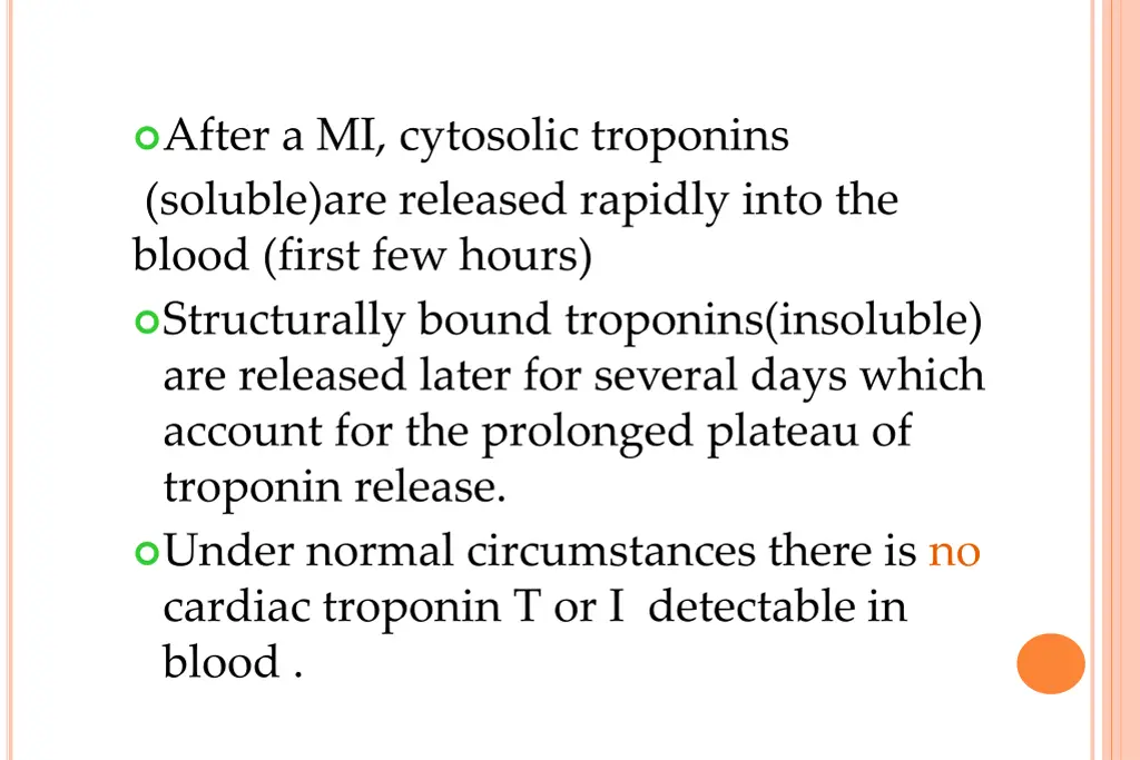 after a mi cytosolic troponins soluble
