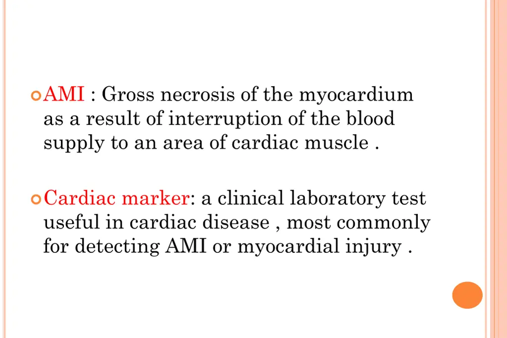 ami gross necrosis of the myocardium as a result