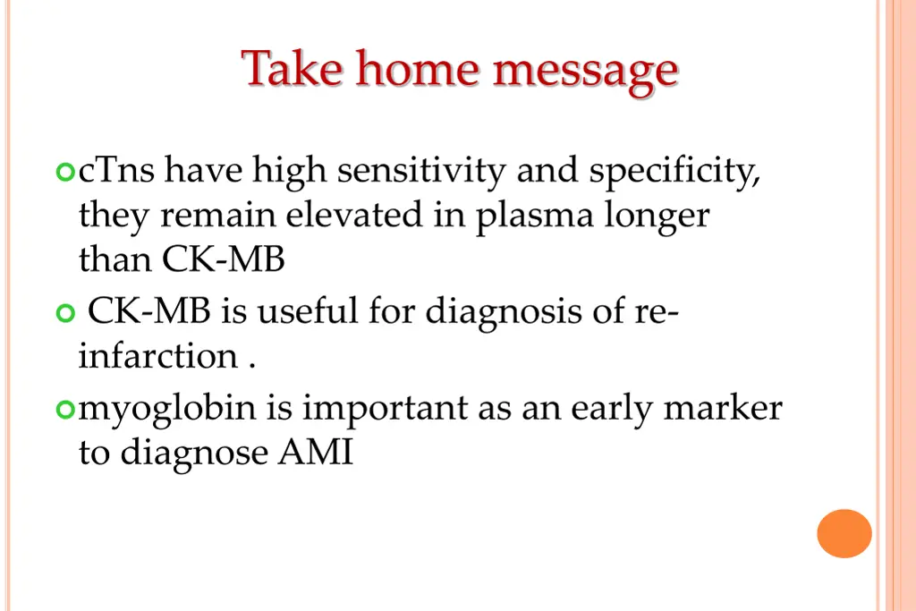 take home message